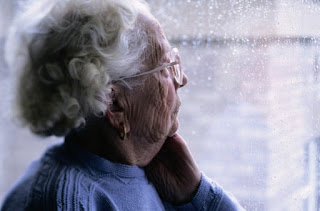 Sad Elderly Woman