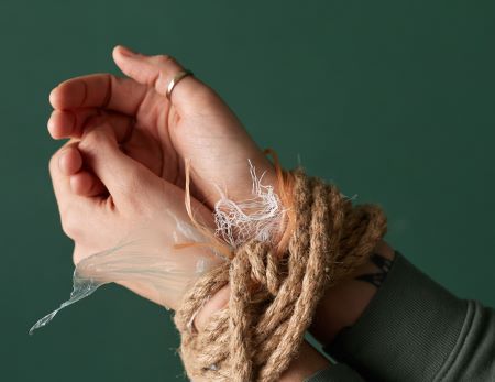 Hands tied up